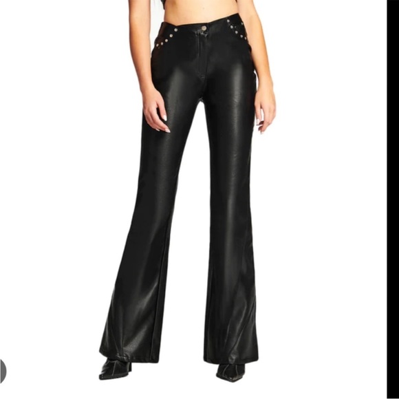 I.AM.GIA Desiree Studded Vegan Leather Pants Black - Picture 3 of 8